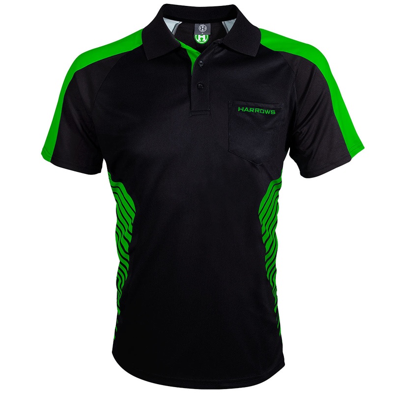 Harrows Vivid Green and Black Dart Shirt / Shirts Small