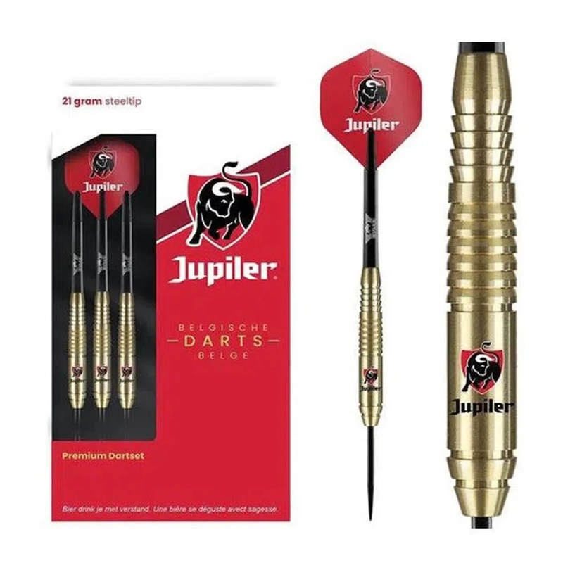 Jupiler Gold Brass Steel Tip Darts 21 GRAM