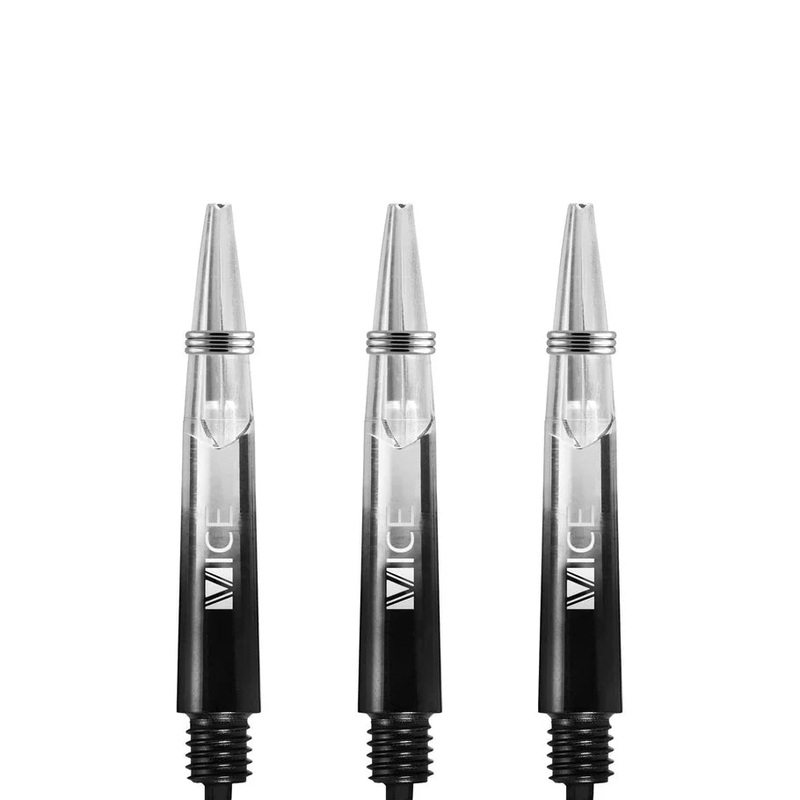 One80 Proplast Vice Dart Shafts – Black/Clear – Short Polycarbonate Short (35mm in length excluding thread) Black/Clear