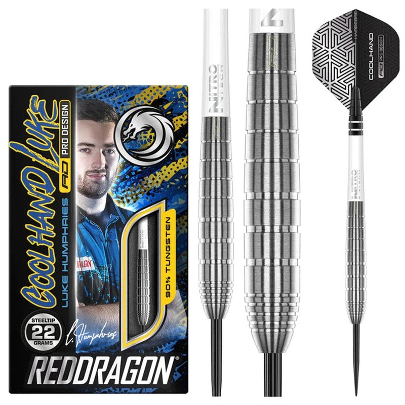 Red Dragon Luke Humphries TX1 90% Tungsten Steel Tip Darts 22 GRAM