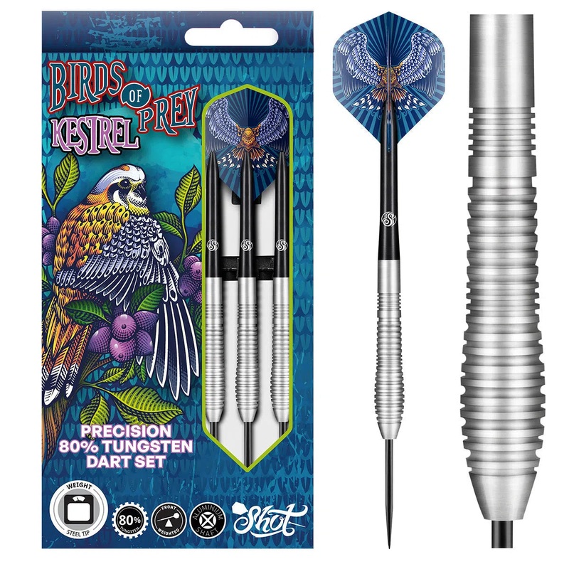 Shot Birds of Prey Kestrel 80% Tungsten Steel Tip Darts 23 GRAM