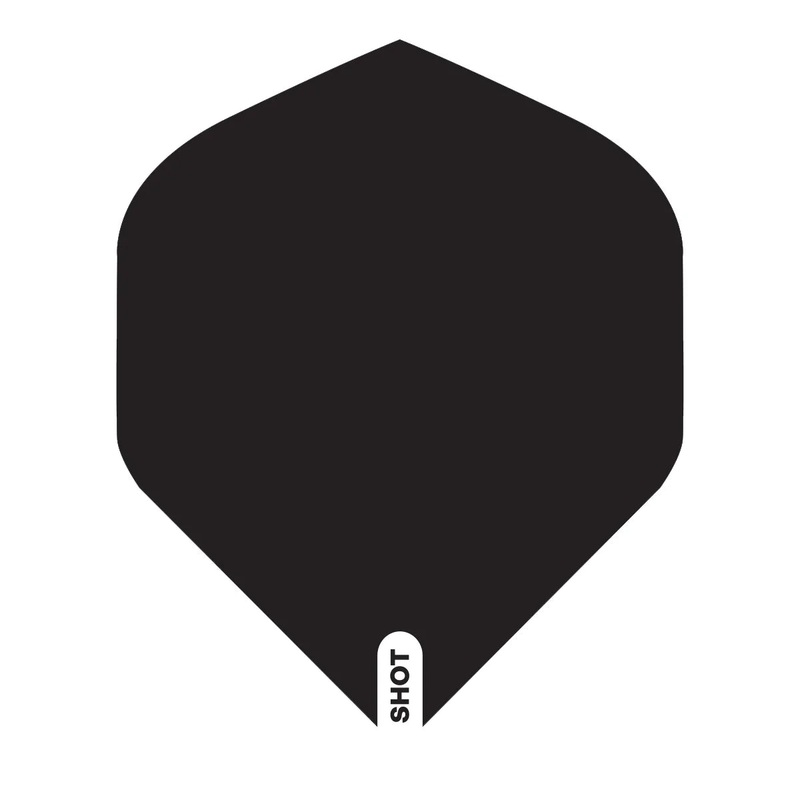 Shot Dart Flight Set Standard Black Standard 100 Micron Polymer