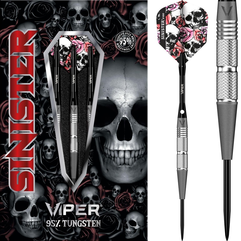 Viper Sinister Darts – Steel Tip – 95% – Sandblasted – S3 – Twin-Knurl 21g