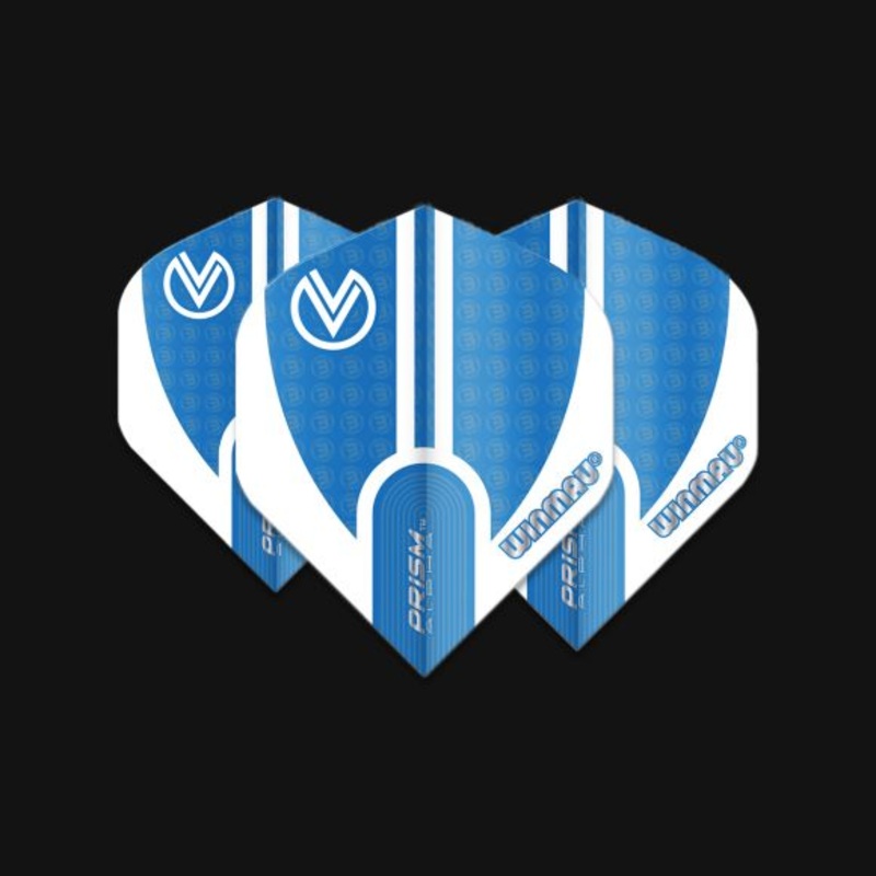 Winmau Specialist Players Prism Alpha Vincent Blue & White Standard Standard 100 Micron Poly metronic extra thick