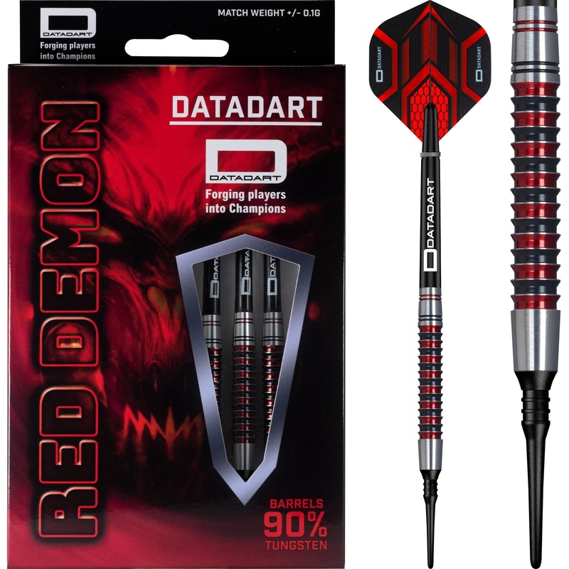 *Datadart Red Demon Darts – Soft Tip – Red Rings 20g