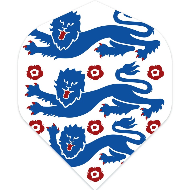 England Football Dart Flights – Official Licensed – 100 Micron – No2 – Std – F3 – 3 Lions