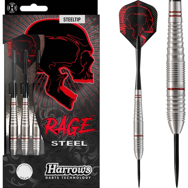 Harrows Rage Darts – Steel Tip – Stainless 21g