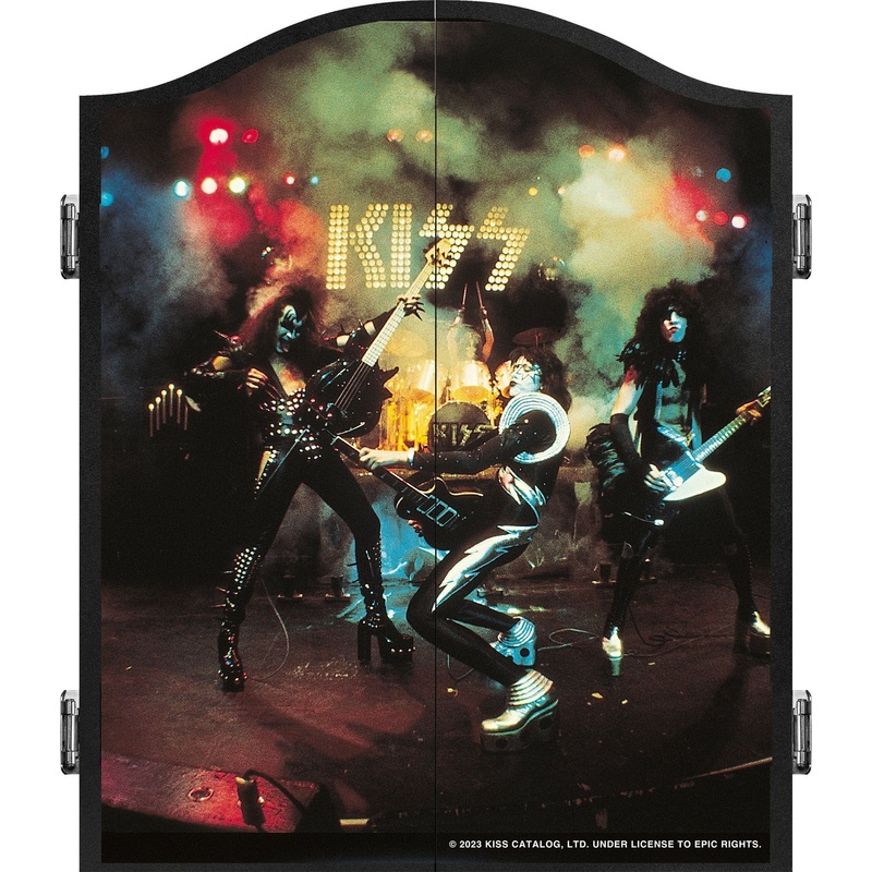 Kiss Dartboard Cabinet – Official Licensed – C3 – Premium Black – Smoke Stage