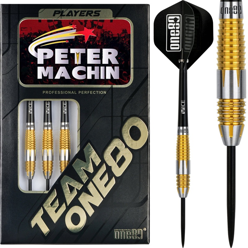 One80 Peter Machin Darts – Steel Tip – Signature – V2 – Gold – 23g 23g
