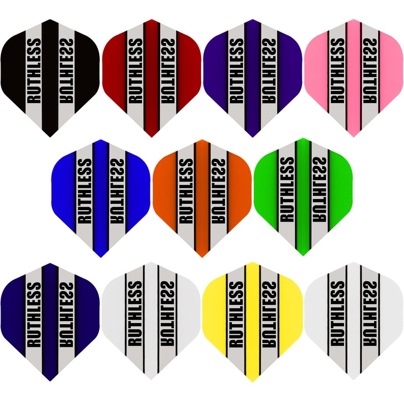 *Ruthless – Clear Panel – Dart Flights – 100 Micron – No2 – Std White