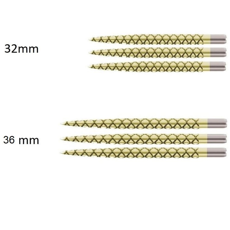 Target Diamond Cut Gold / Golden Replacement Dart Points 32mm