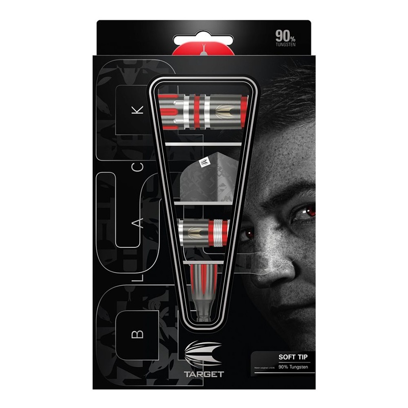Target Nathan Aspinall Black 90% Tungsten Soft Tip Darts 18 grams
