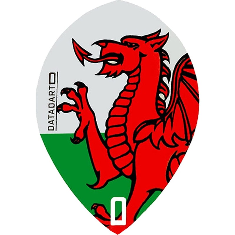 Datadart Dart Flights – CMF Designs – Pear – Wales – Welsh Dragon