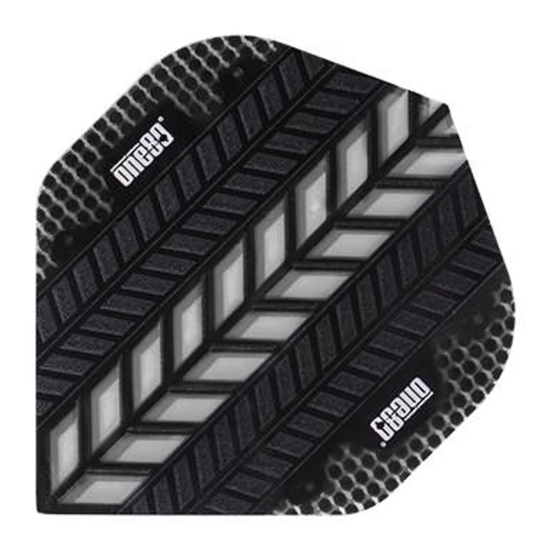 One80 Axis 07 Black/Black Dart Flights Standard 100 Micron Poly