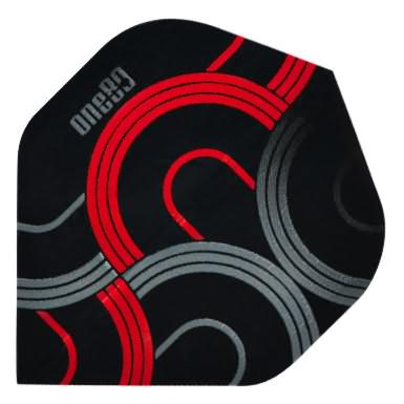 One80 Circult Black/Red Dart Flights Standard 100 Micron Poly