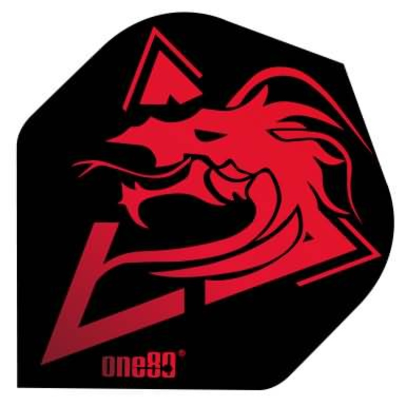 One80 Serpent Red Dart Flights Standard 100 Micron Poly