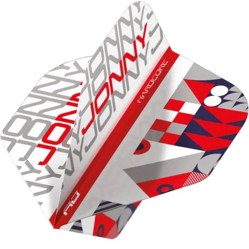 Red Dragon Hardcore Jonny Stack White & Red Flights