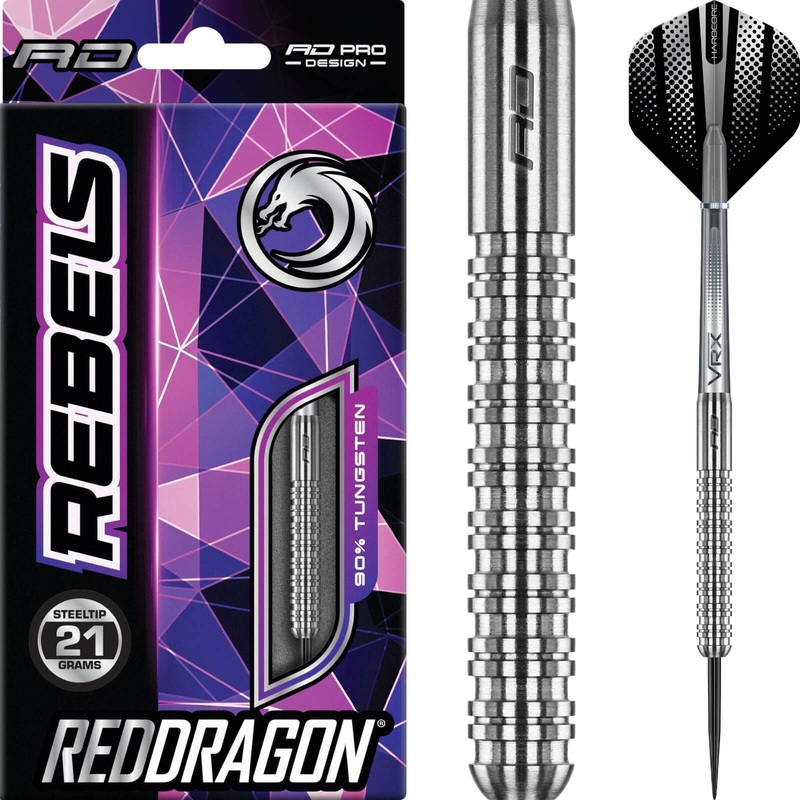 Red Dragon – Rebel 1 Darts – Steel Tip – 90% Tungsten – 21g 26g 21 grams