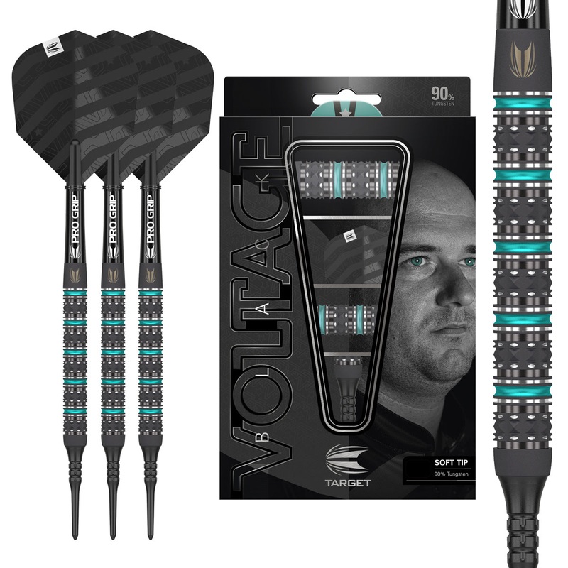 Rob Cross Black Edition 90% Tungsten Soft Tip Darts by Target 18 Gram