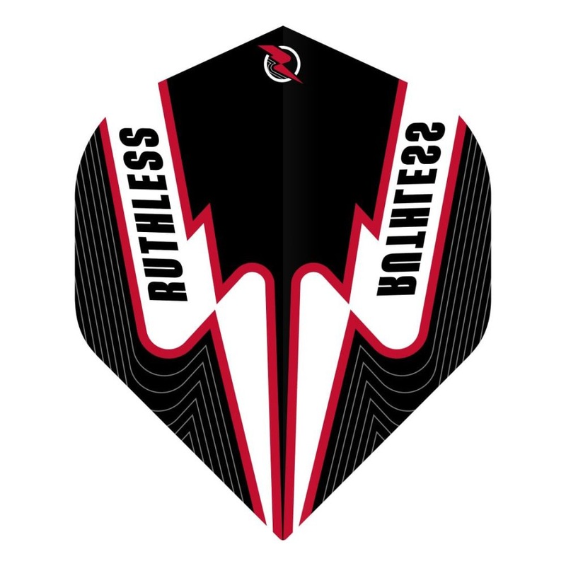 Ruthless Black Power Surge Dart Flights Red No2 Standard