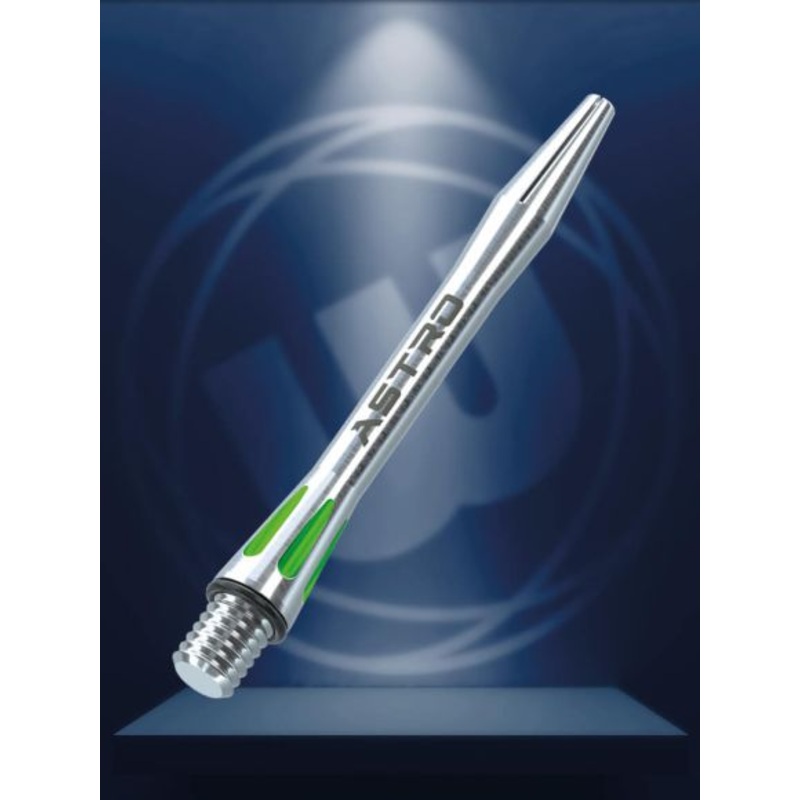 Winmau Astro Aluminium Green Medium Aluminium Medium (47mm in length excluding thread) Black
