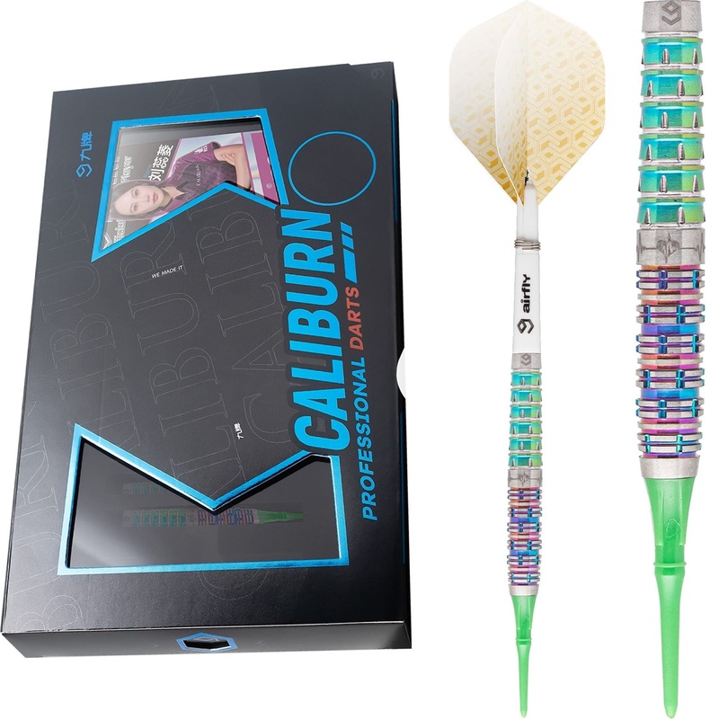 Caliburn Player Darts – Soft Tip – 95% – Rainbow Coating – Raine 19g