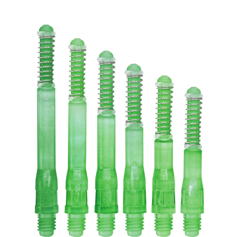*Cuesoul – Dart Shafts – Tero Flight System – AK7 – Gradient – Standard – Set of 4 – Lime Green Cuesoul 32mm