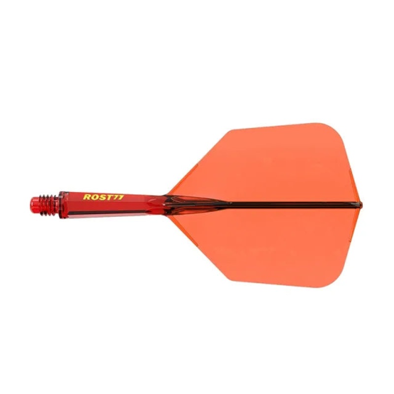 CUESOUL ROST 77 Integrated Dart Shaft & Flight – Big Wing Shape – Medium – Transparent Red Transparent Red Medium (28mm in length excluding thread) Big Wing