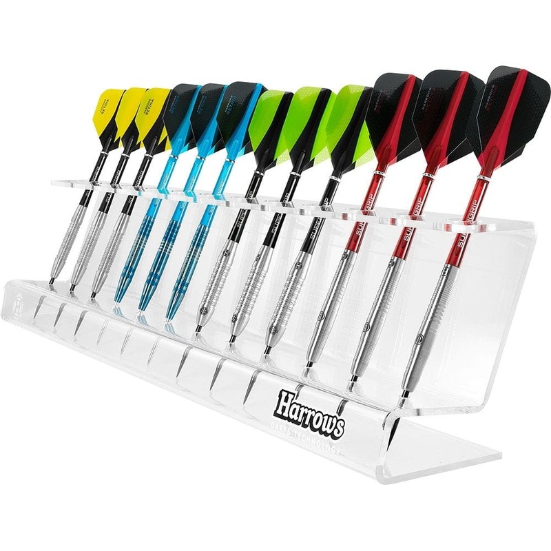 Harrows Acrylic Dart Display Stand – 12 darts – Angled Design – H12