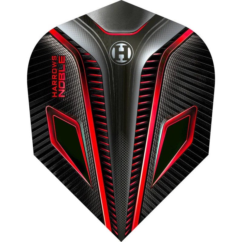 Harrows Noble Red Standard Dart Flights Standard 100 Micron Extra Strong
