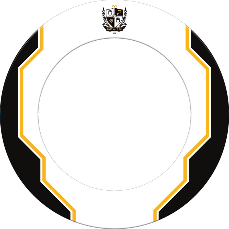 Port Vale FC – Official Licensed – The Valiants – Dartboard Surround – White – S1 – Logo with Trim