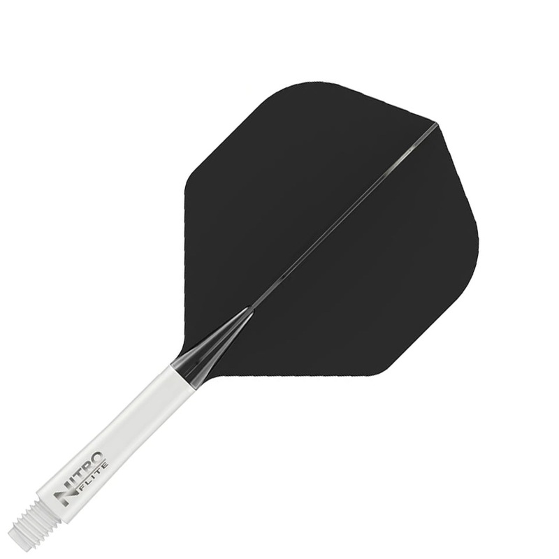 Red Dragon Nitro Flite Integrated Flight and Shaft System – No2 Intermediate White & Black