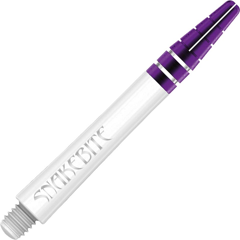 Red Dragon Snake Bite Nitrotech Dart Shafts – Medium White and Purple