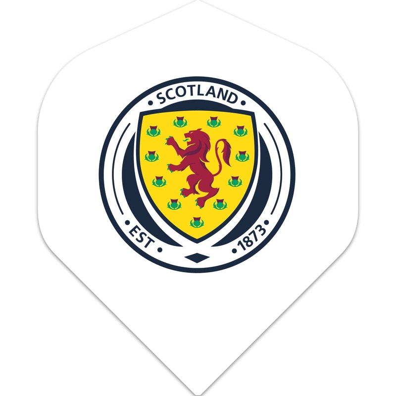 *Scotland Football Dart Flights – Official Licensed – 100 Micron – No2 – Std – F1 – White – Logo