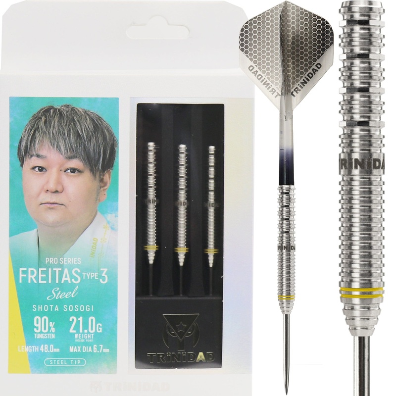 Trinidad Pro Darts – Steel Tip – 90% Tungsten – Freitas 3 – 21g