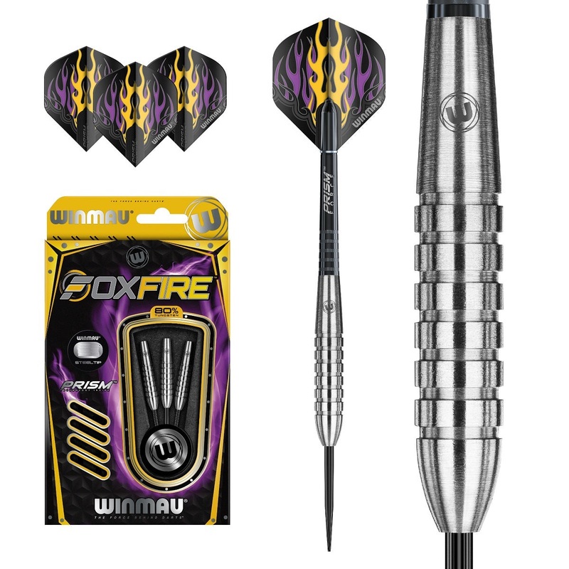 Winmau Foxfire Bomb Shape 80% Tungsten Steel Tip Darts 22 Gram