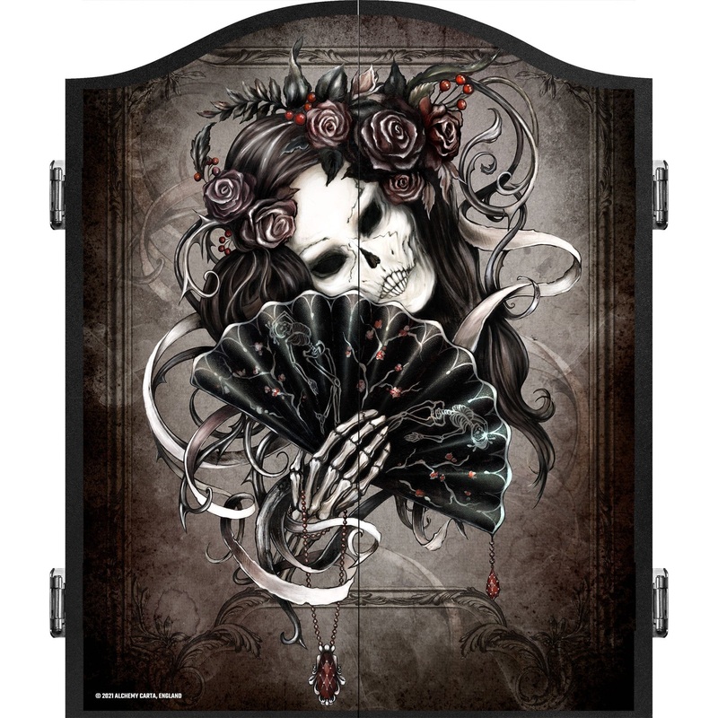 Alchemy Dartboard Cabinet – Official Licensed – Professional Design – Black – Lady Shinigami