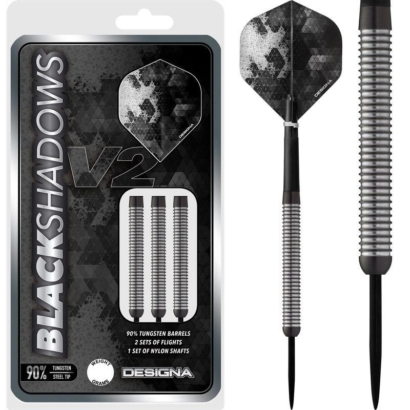 *Designa Black Shadow V2 Darts – Steel Tip – M1 21g
