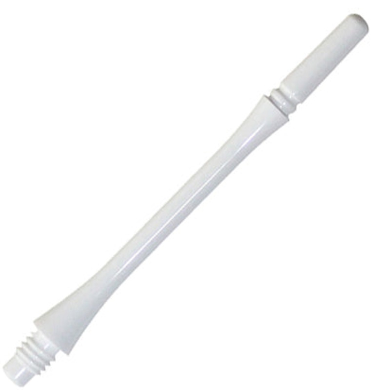 Fit Flight Gear Slim Spinning Dart Shafts – Super Medium #6 (35.0mm) White