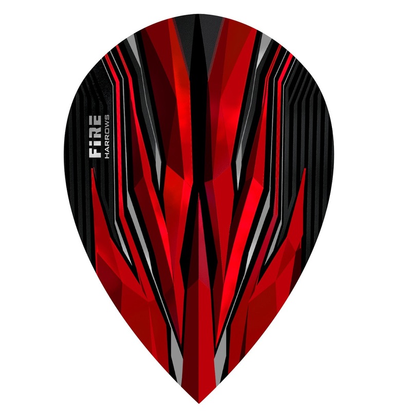 Harrows Fire Red Pear Dart Flights Red