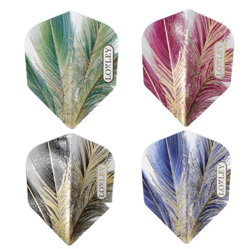 Loxley Gold Feather Flights No6 Purple
