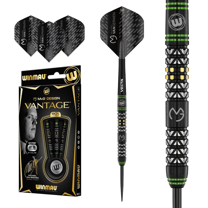 Michael Van Gerwen MVG Vantage 90% Tungsten Steel Tip Darts by Winmau 21 Gram