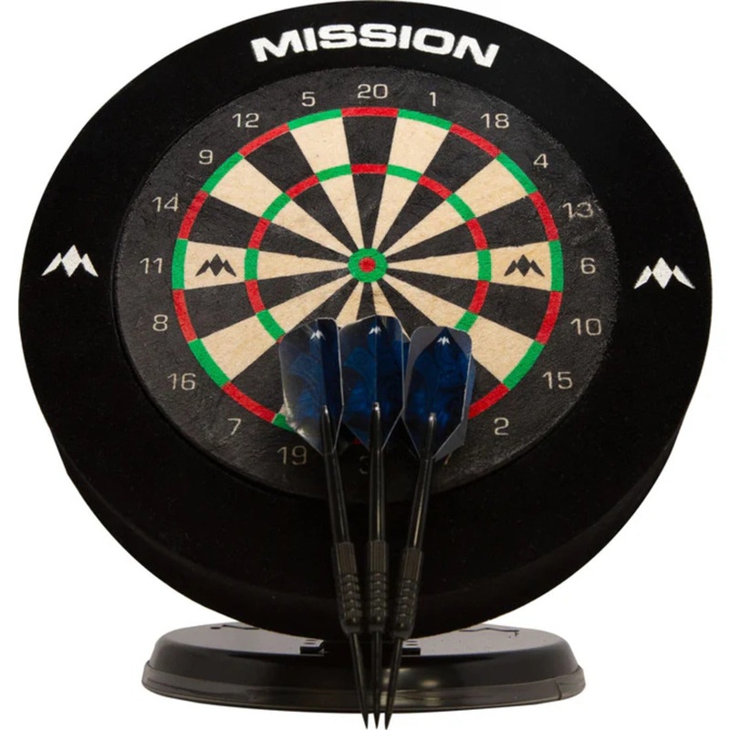 Mission Mini Dartboard – 6 Inch – Complete with Surround & 2 sets of Mini Darts
