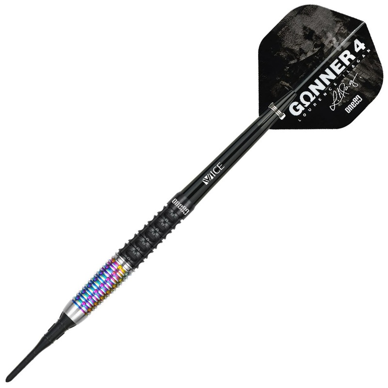 One80 Lourence Ilagan Gunner 4 Soft Tip Darts – 22gm Rainbow