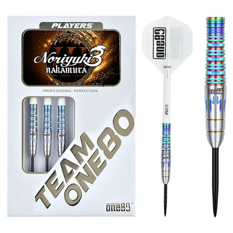 One80 Noriyuki Nakamura V3 90% Tungsten Steel Tip Darts 22 GRAM