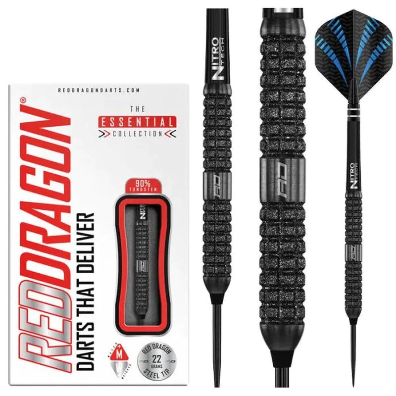 Red Dragon Touchstone Style 1 90% Tungsten Steel Tip Darts 22 GRAM