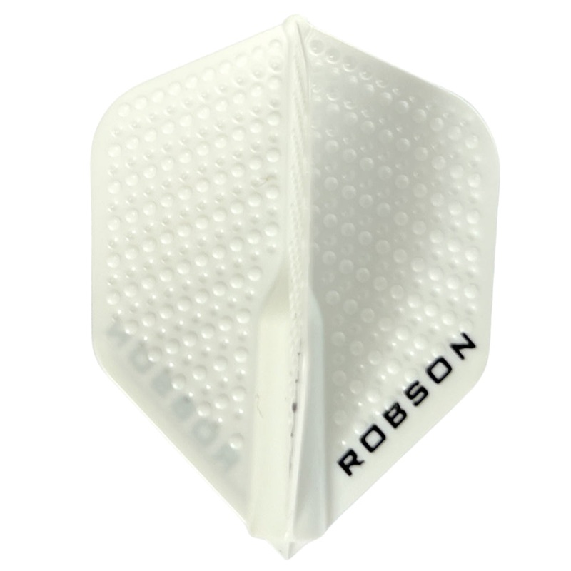 Robson Dimpled Plus Dart Flights – Shape White