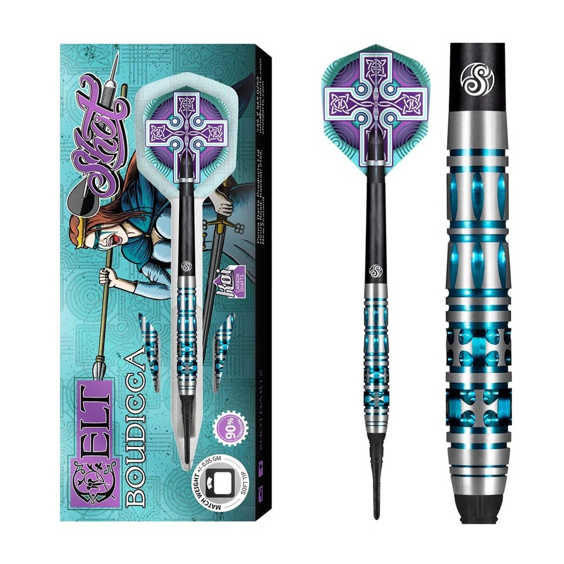 Shot Celt Boudicca 90% Tungsten Soft Tip Darts 18 GRAM