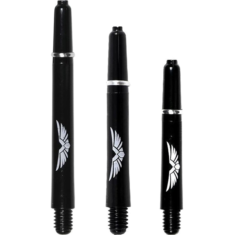 *Shot Eagle Claw Dart Shafts – with Machined Rings – Strong Polycarbonate Stems – Black Short