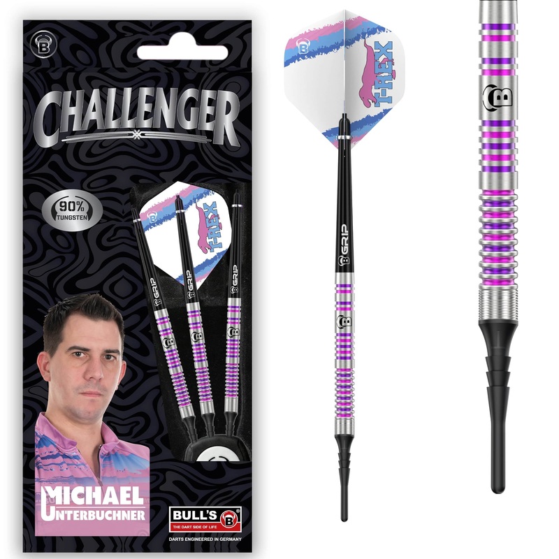 BULL’S Challenger Darts – Soft Tip – 90% Tungsten – Michael Unterbuchner – 23g